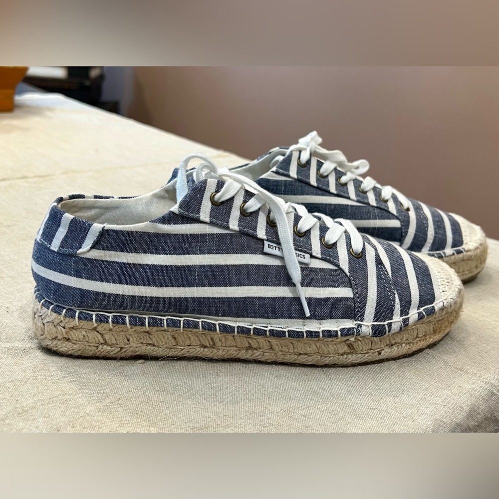 Betty Basics Espadrilles - Blue and White